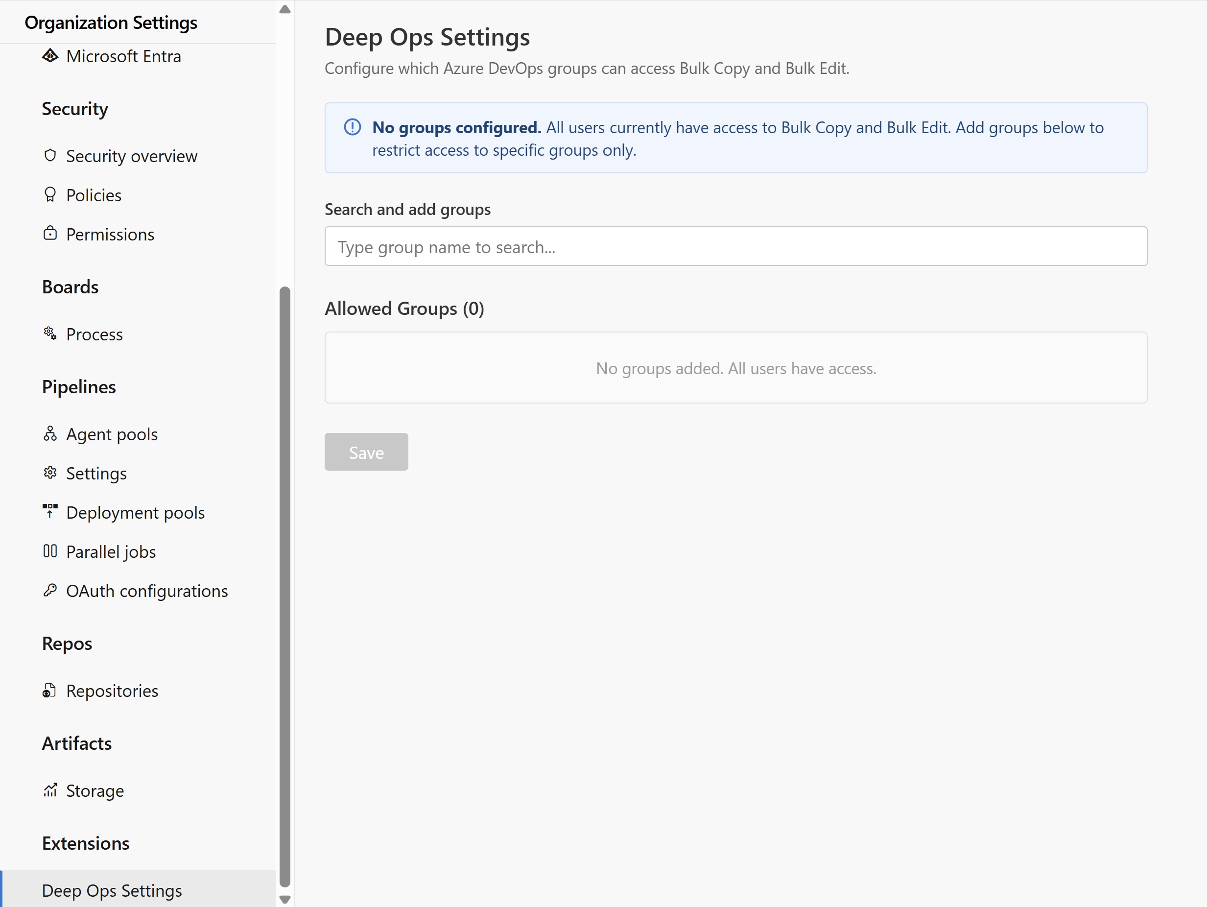 Access Control Settings